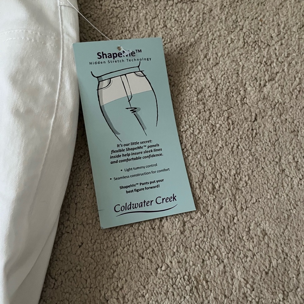 Coldwater Creek Elegant White straight leg pants - Picture 3 of 4